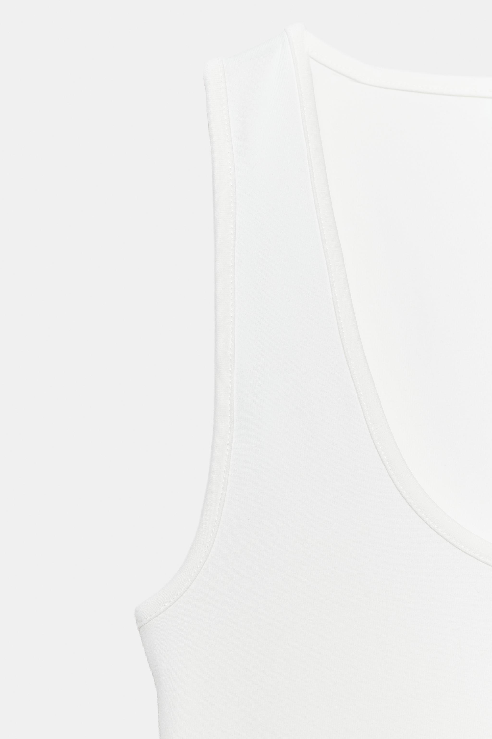 WIDE STRAP POLYAMIDE T-SHIRT