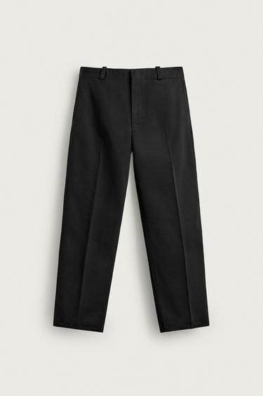 OVERSIZE FIT CHINO TROUSERS - Black by Zara