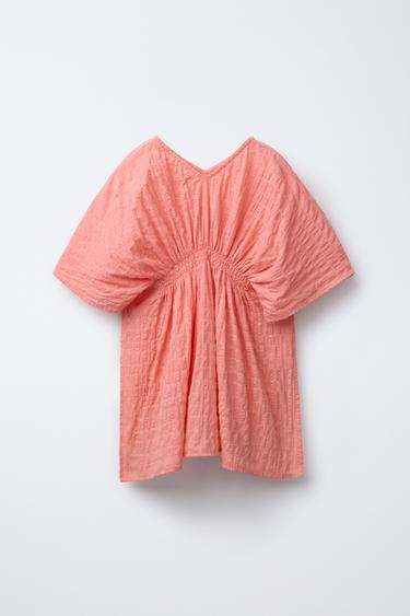 KAFTAN STRUCTURÉ - Corail de Zara - Image 1