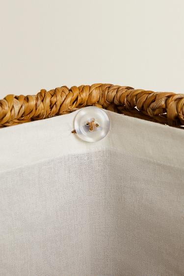 BRAIDED LAUNDRY BASKET - Light beige by Zara - Image 4