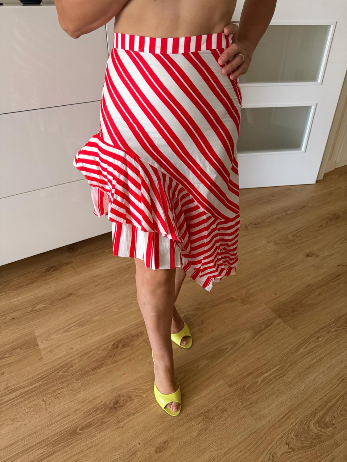 STRIPED SKIRT WITH FRILL - Image 4