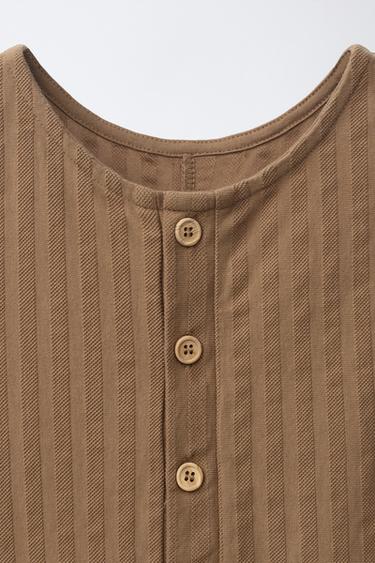 TEXTURED PLAYSUIT - Light brown by Zara - Image 2