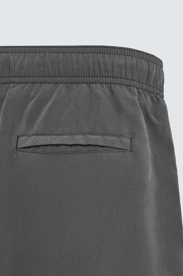 MAILLOT DE BAIN MI-LONG À ŒILLETS MÉTALLIQUES - Gris de Zara - Image 9