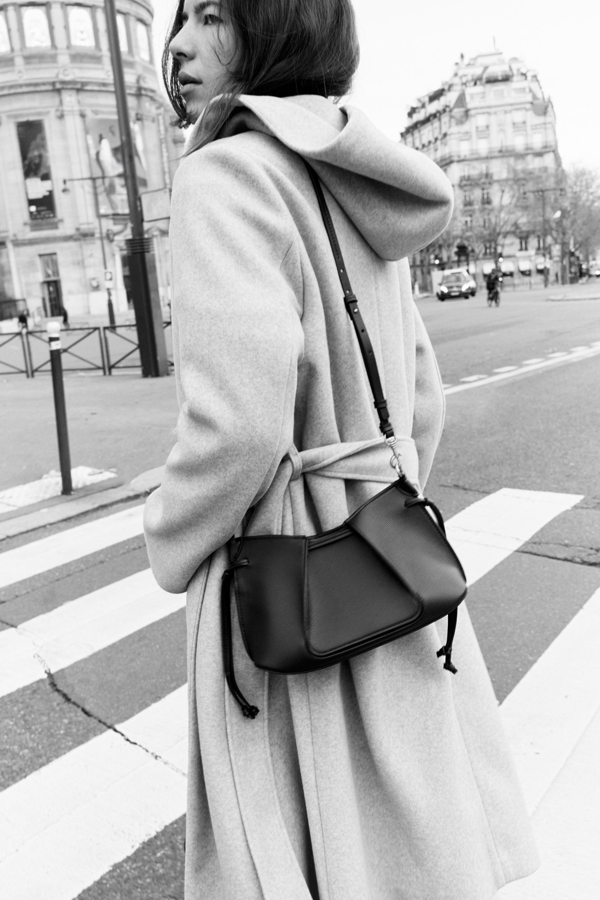 Zara pleated crossbody bag sale