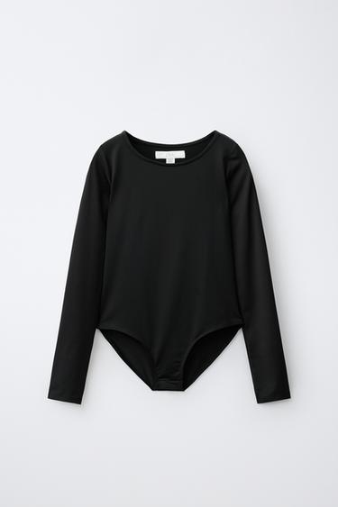 BODY POLIAMIDA LISO - Negro de Zara