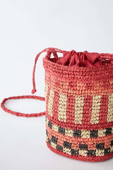 SAC BANDOULIÈRE EN RAFIA - Rouge de Zara - Image 2