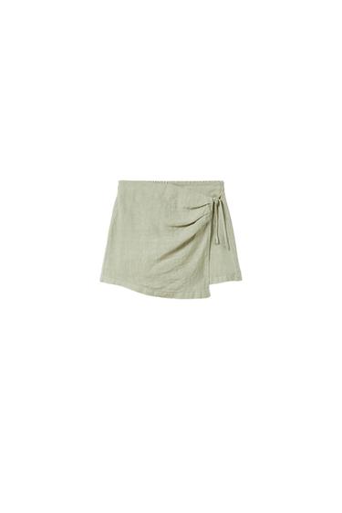 LINEN WRAP SKIRT