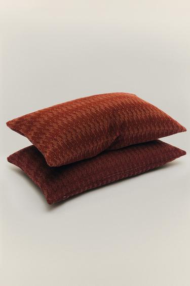 CHENILLE CUSHION COVER - Brick by Zara