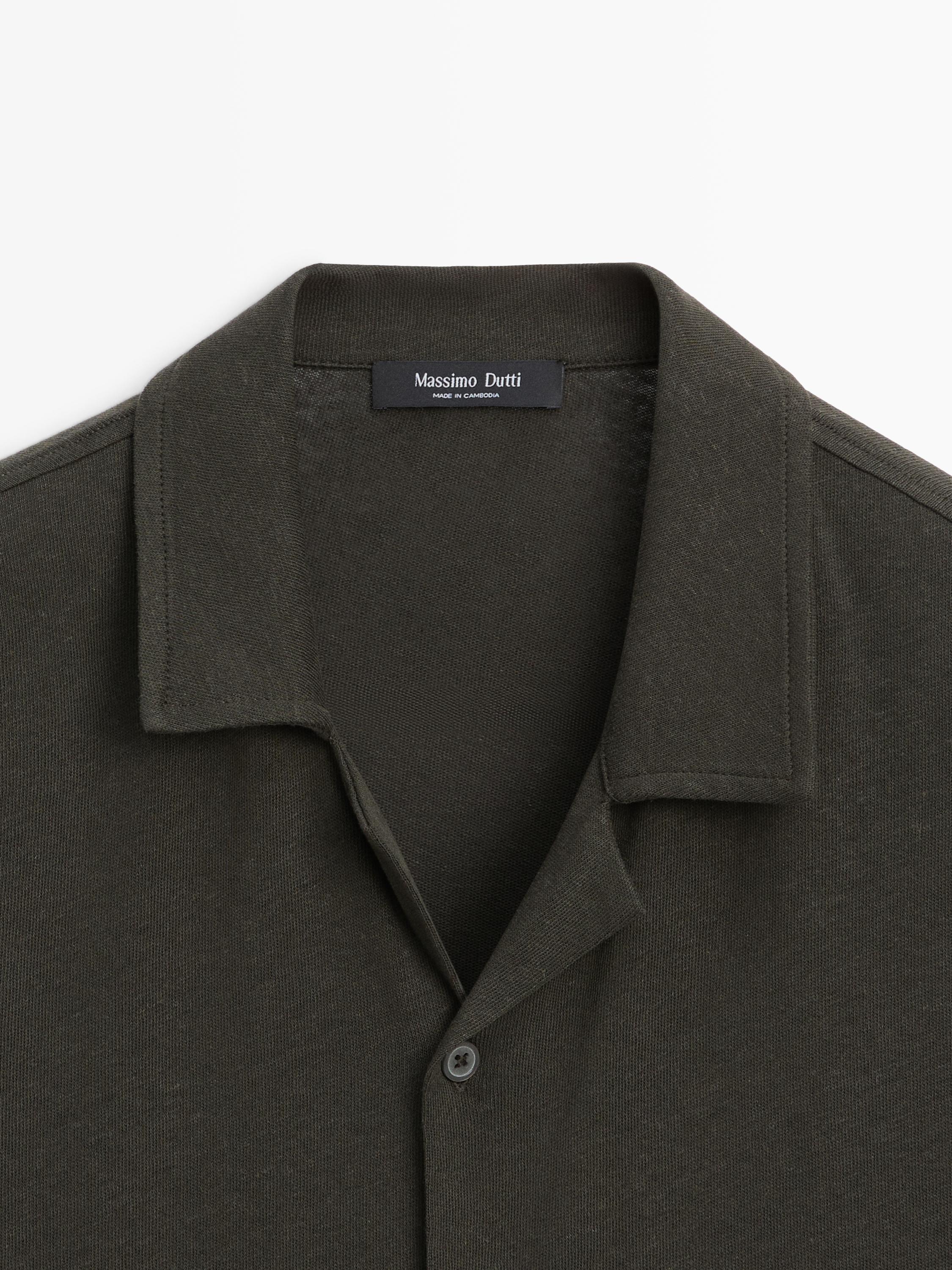 Chemise manches courtes lin coton