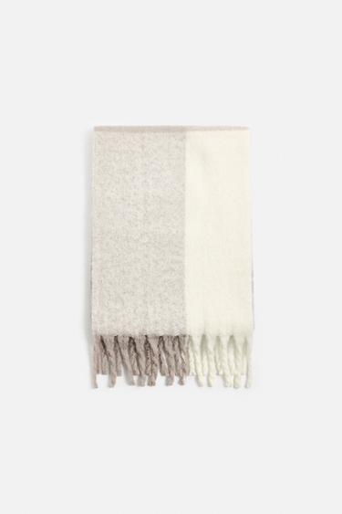 CHECK SCARF - Beige by Zara - Image 0
