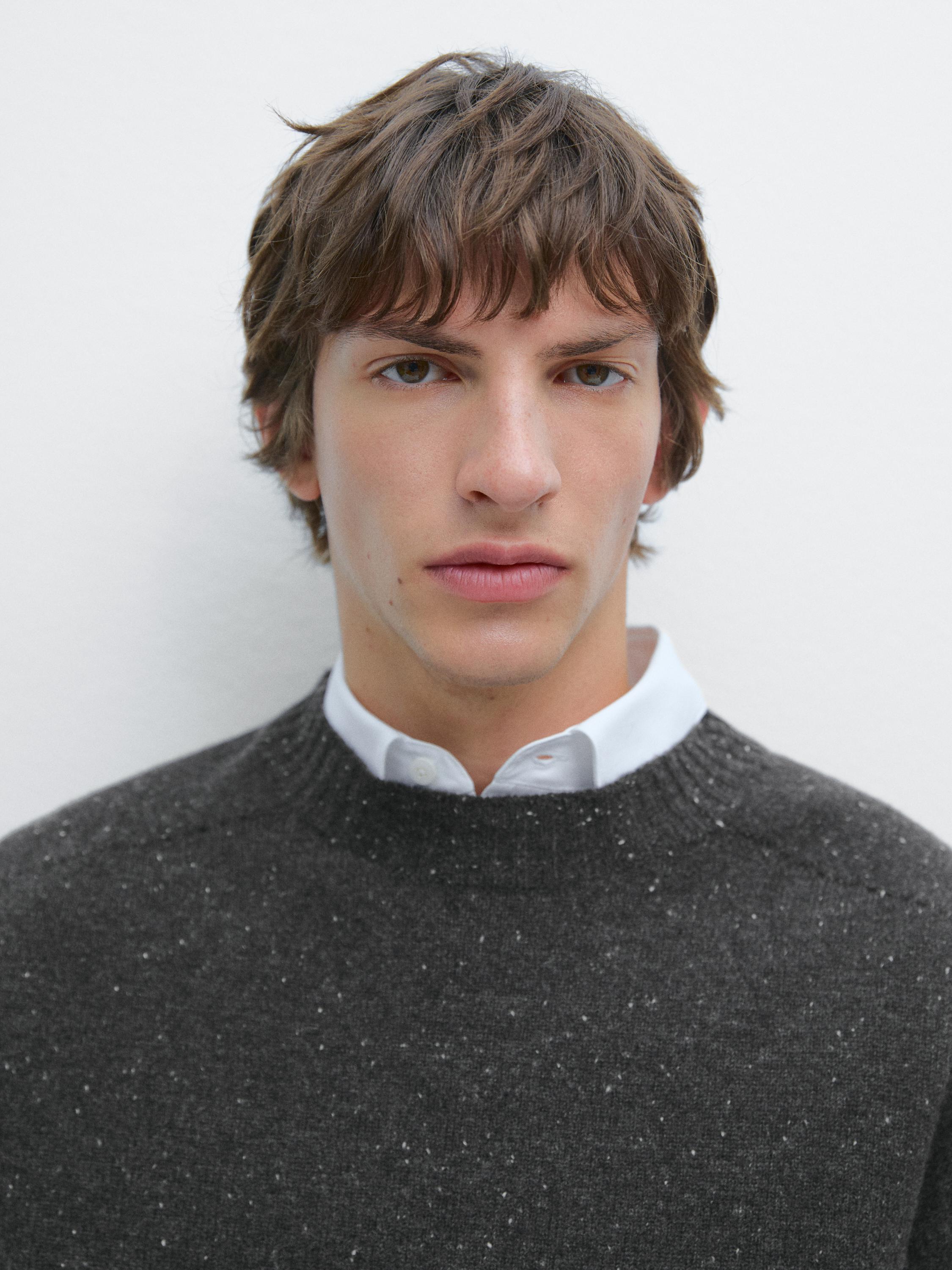 Crew neck sweater 100% wool