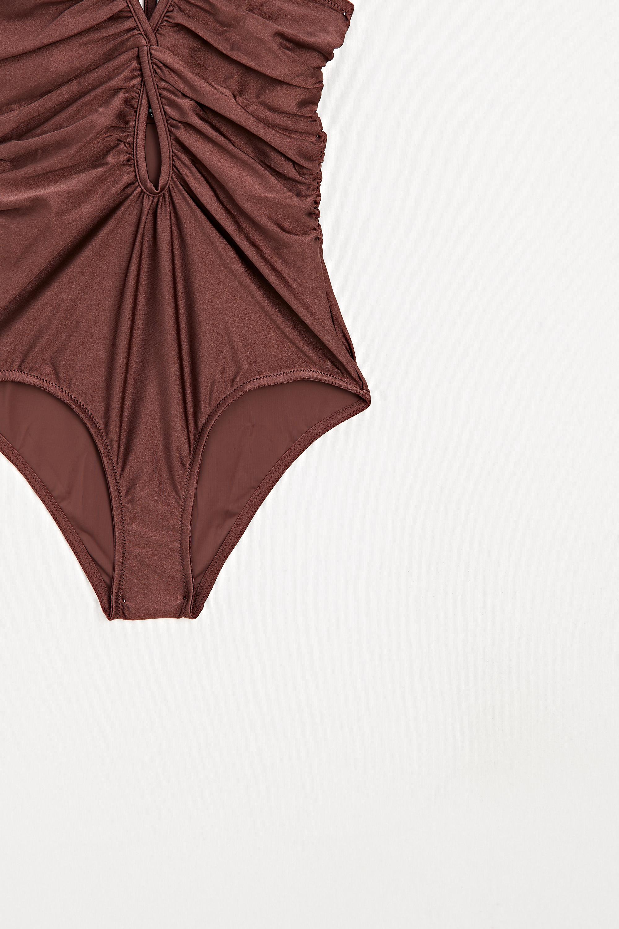 Maillot de bain encolure américaine brillant