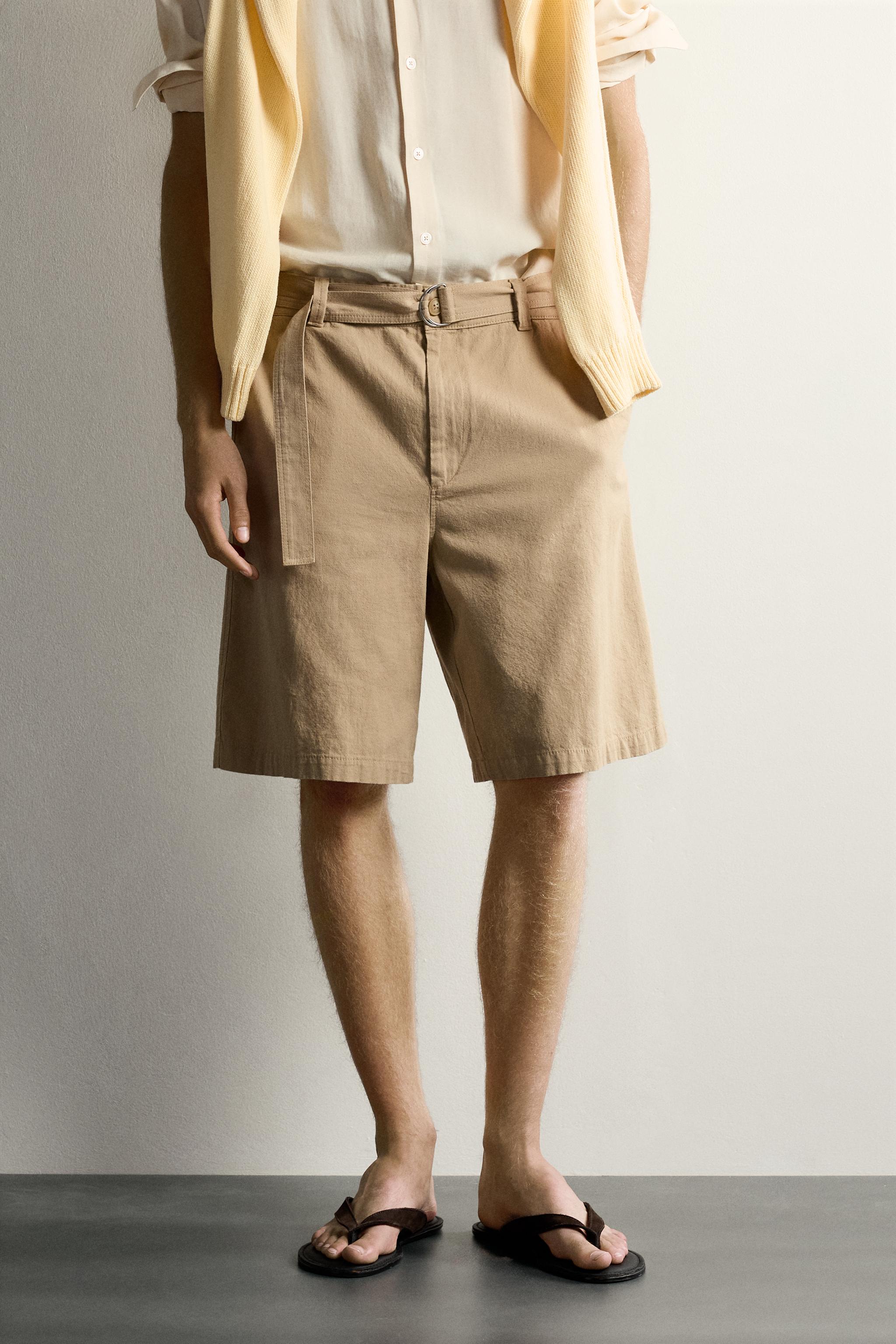 BELTED RELAXED FIT SHORTS