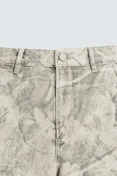 ABSTRACT PRINT RELAXED FIT BERMUDA SHORTS - Printed by Zara - Image 7