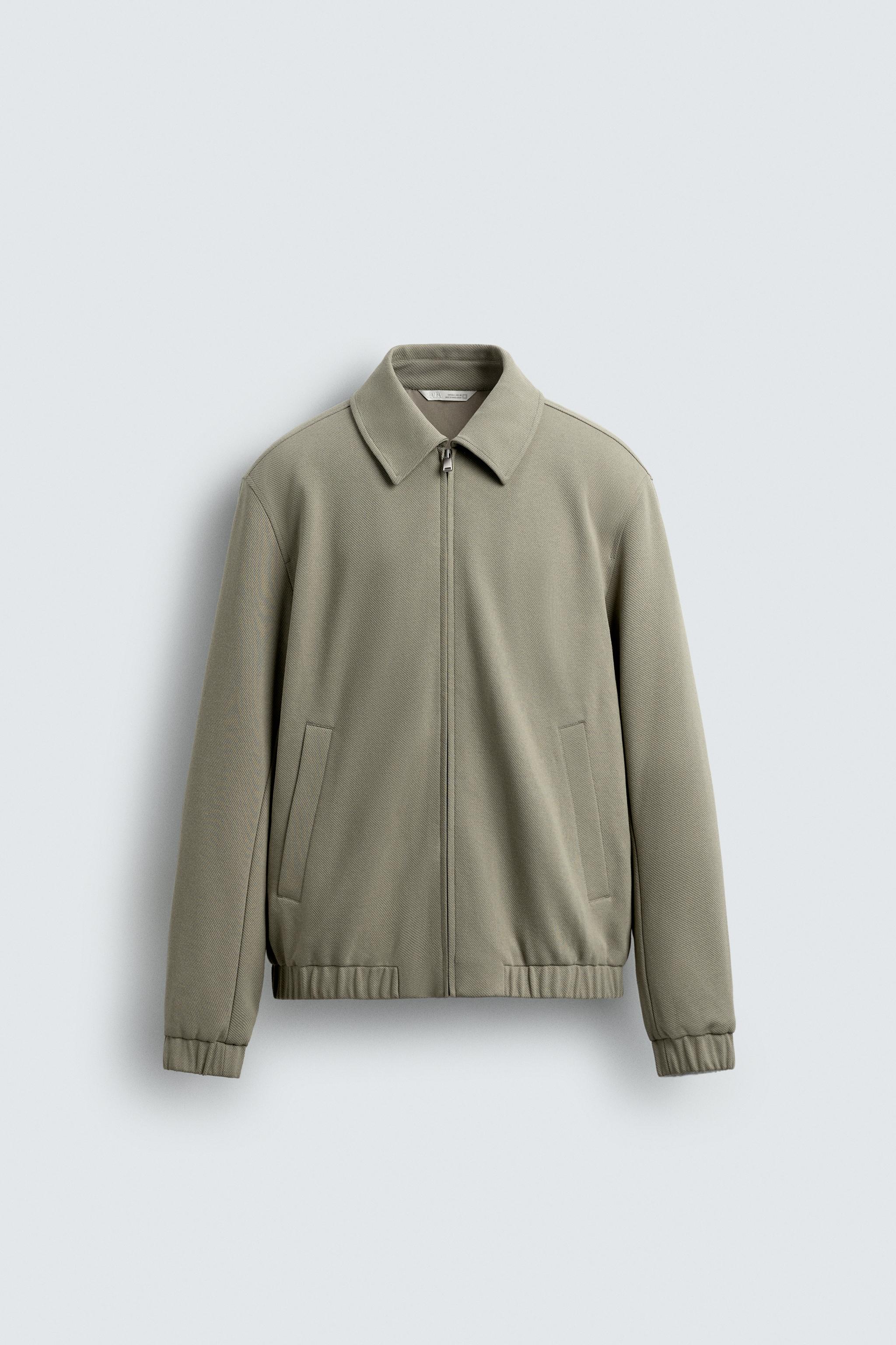 ZARA ウールジャケット EUR S SOFT TEXTURED JACKET - Black | ZARA United States