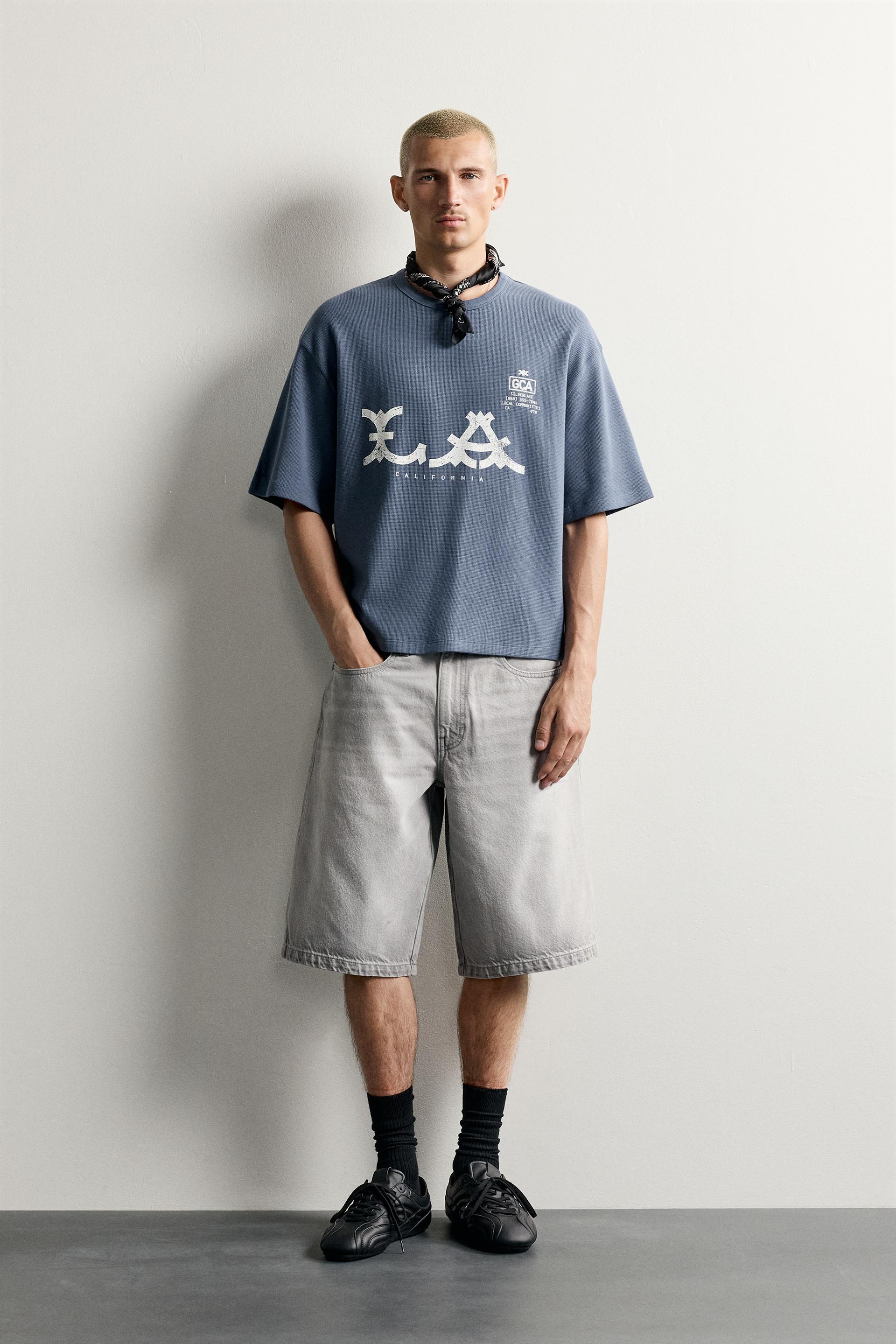 Relaxed Fit Contrast Print T-Shirt