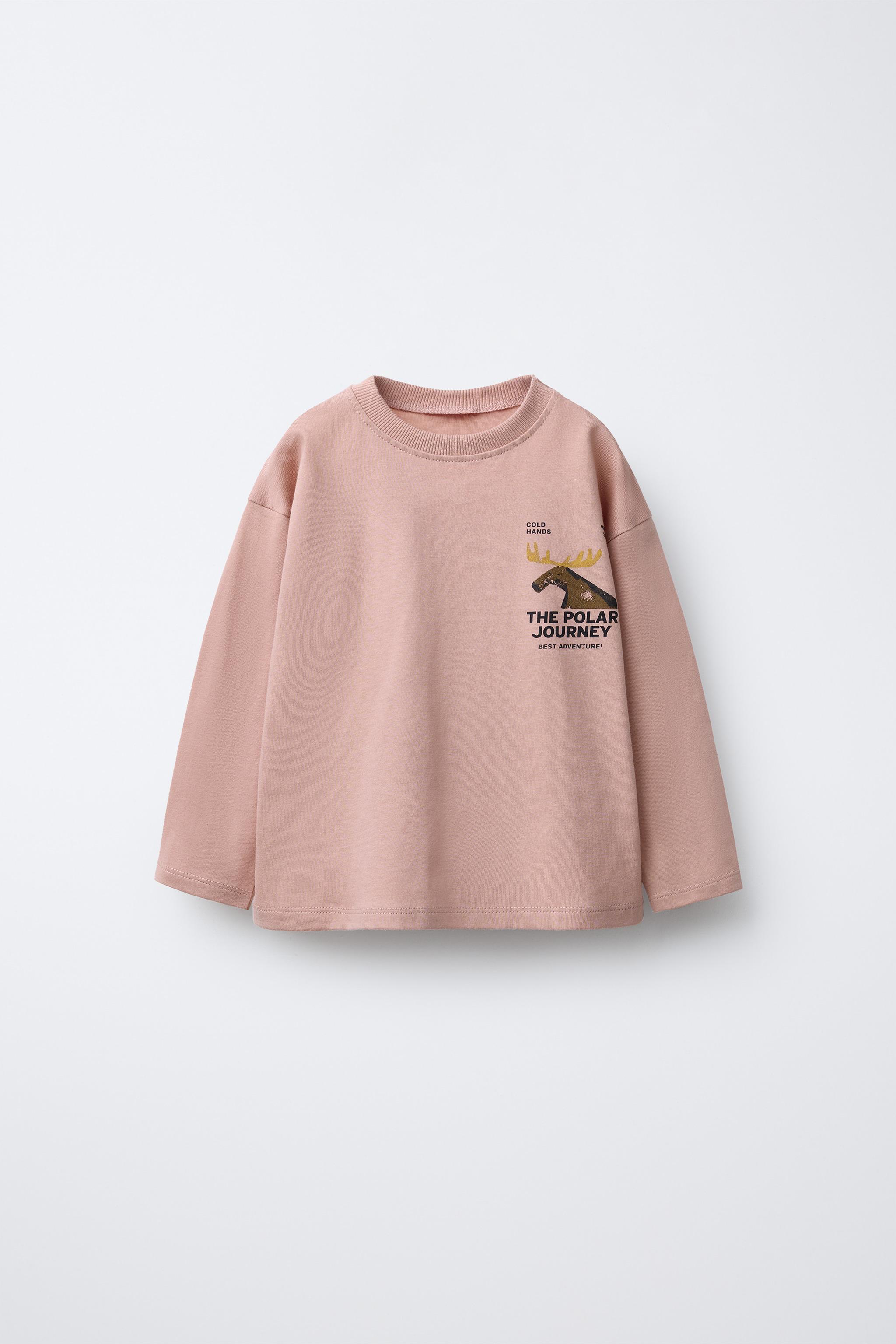 malo カットソー MOUNTAIN PRINT T-SHIRT - Dark pink | ZARA United States