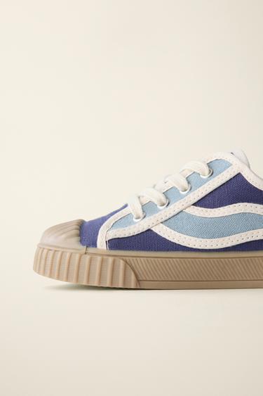 TENNIS CRÉÉES PAR CARAMEL LONDON X ZARA - Bleu de Zara - Image 4