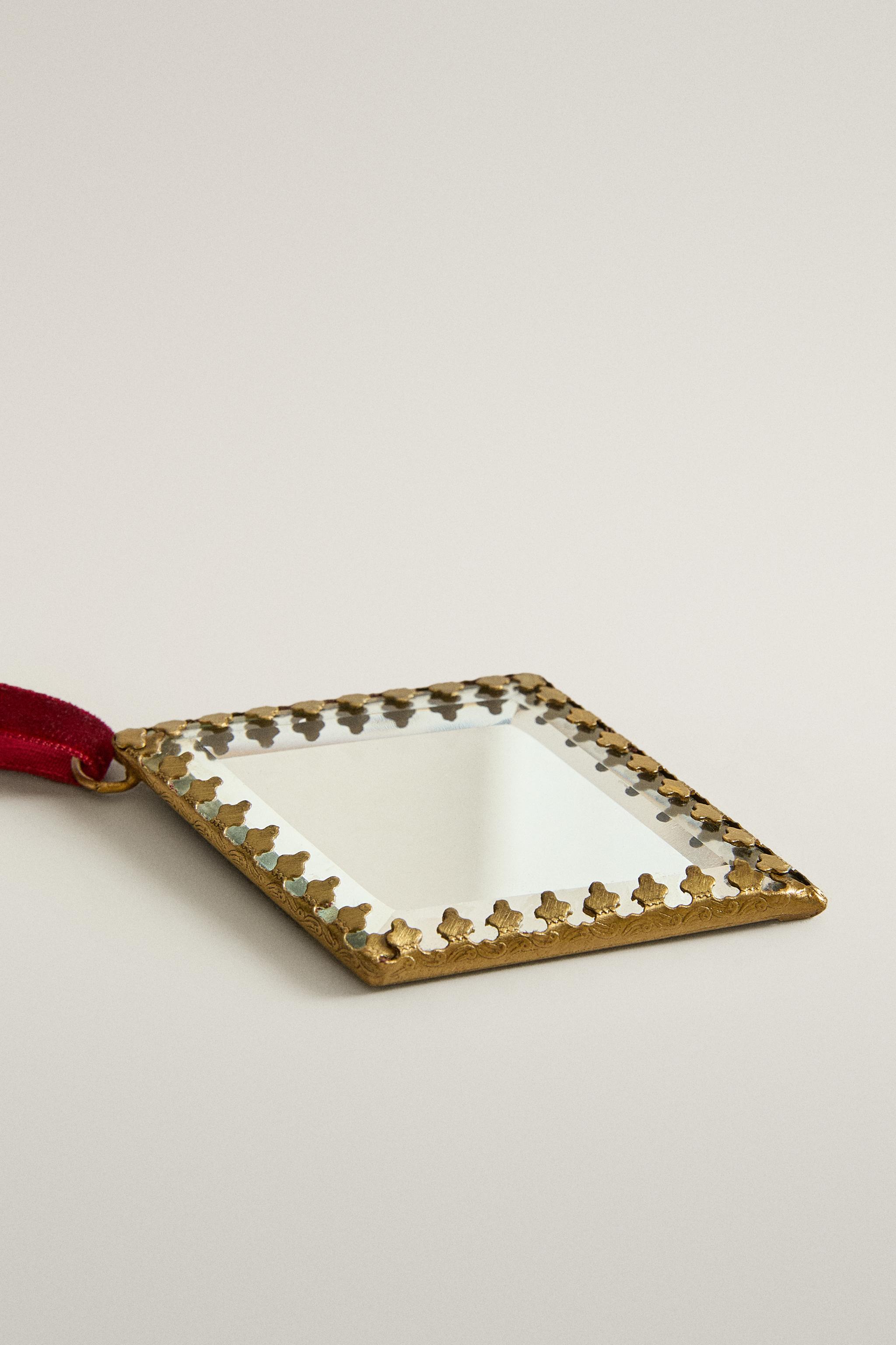 ORNEMENT SAPIN DE NOËL MIROIR LOSANGE