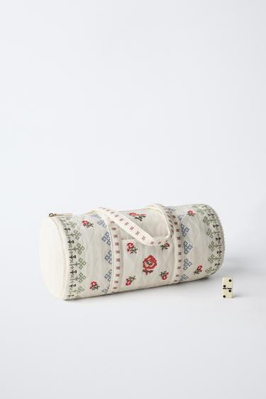 SAC BOWLING BRODERIES - Blanc écru de Zara - Image 5