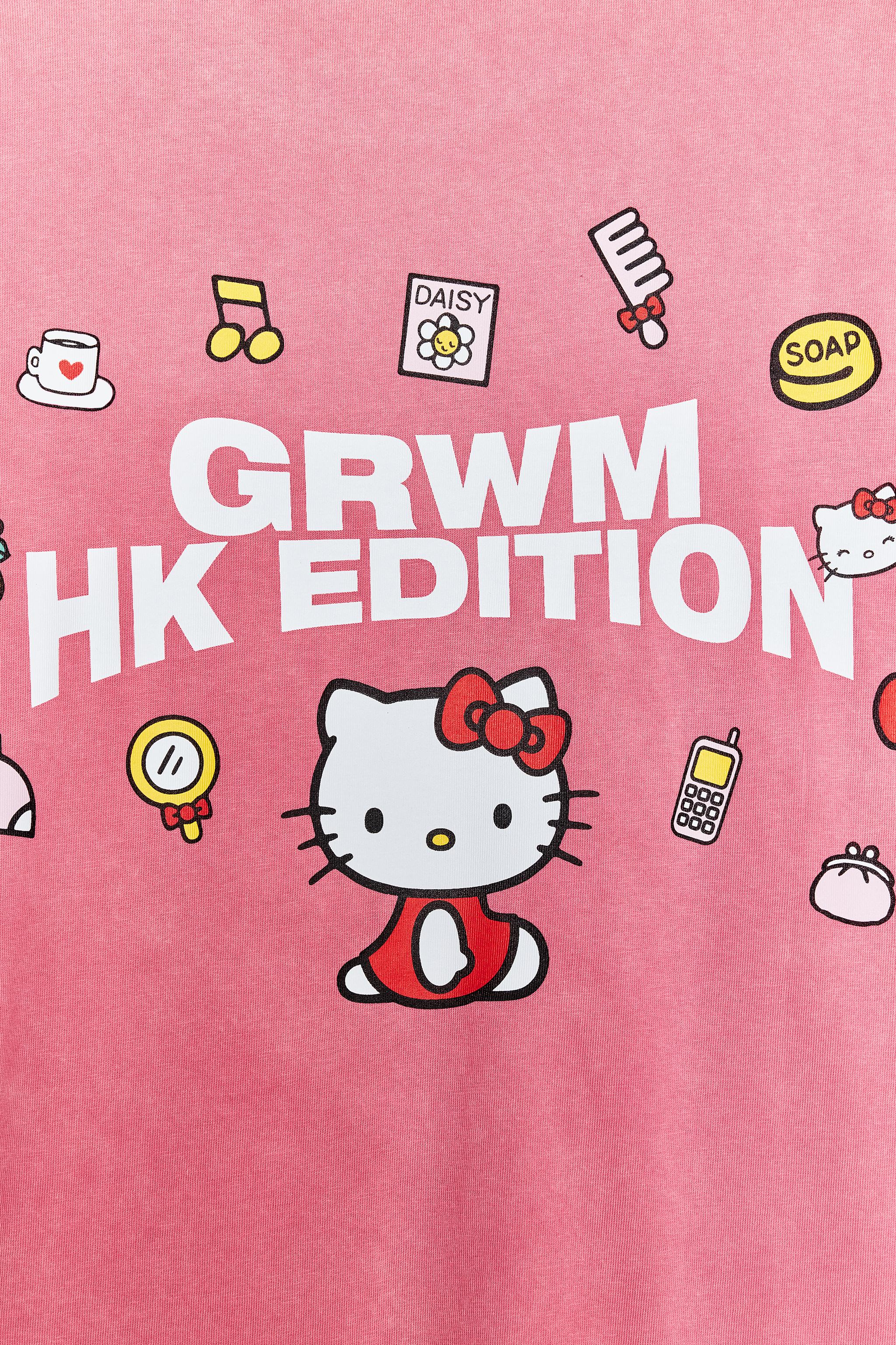 HELLO KITTY © 2025 SANRIO WASHED EFFECT T-SHIRT - Pink