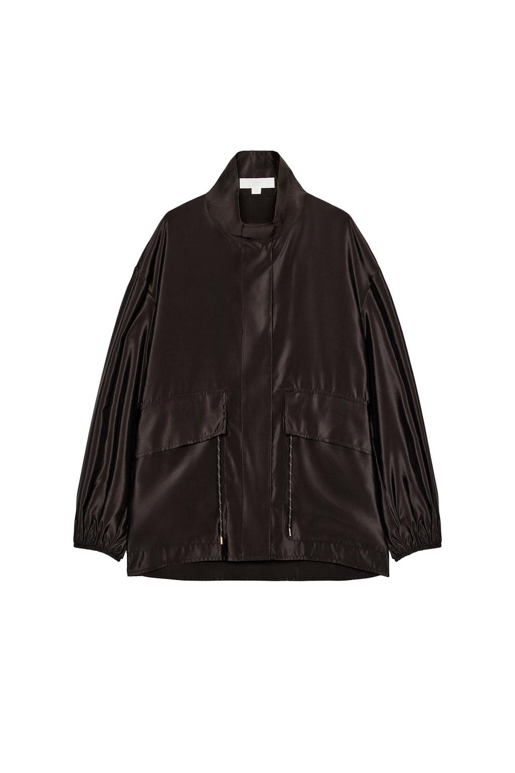 HIGH COLLAR JACKET WITH ADJUSTABLE WAIST - image 4