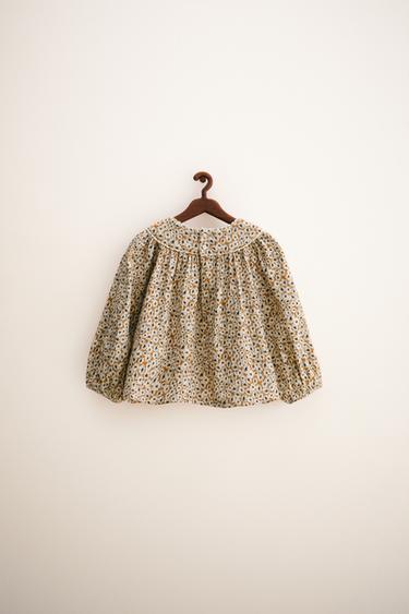 ZARA TIMELESS - BLOUSE IMPRIMÉE FLEURS - Moutarde de Zara - Image 1