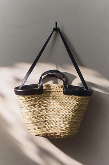 TOTE BAG WITH LEATHER DETAIL - Light beige by Zara - Image 5