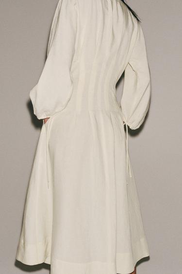 ZW COLLECTION FITTED WAIST DRESS - Butter by Zara - Image 2