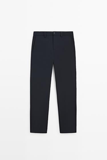 Pantalon technique regular fit - Bleu marine de Zara - Image 0