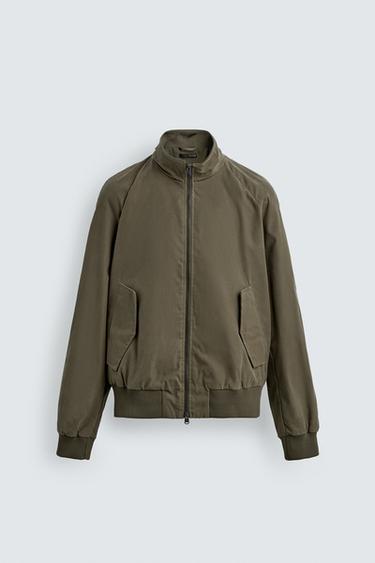 RELAXED FIT WASHED JACKET - Khaki by Zara