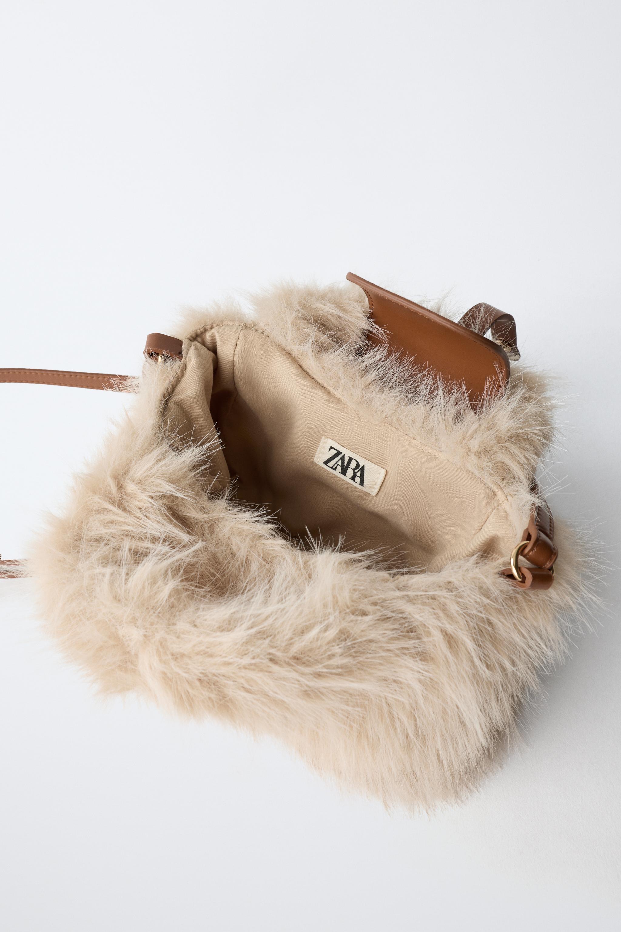 SHEEPSKIN CROSSBODY BAG - Ecru White | ZARA India