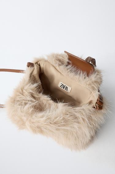 SHEEPSKIN CROSSBODY BAG - Ecru White by Zara - Image 3