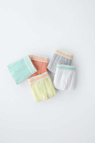 6-14 ANS/ LOT DE CINQ BOXERS INSCRIPTION - Multicolore de Zara - Image 4