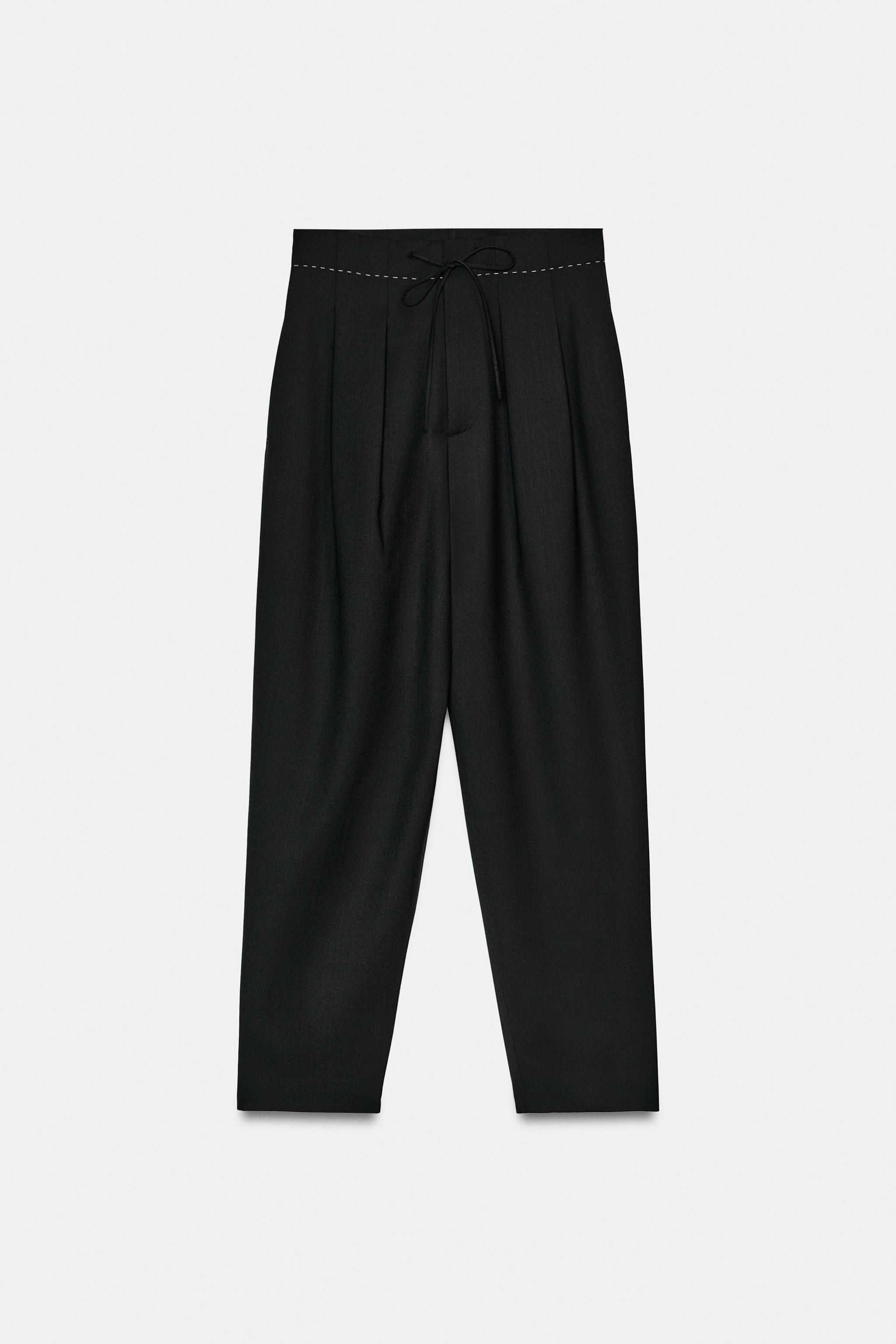 ZW COLLECTION LIMITED EDITION ステッチパンツ - ブラック | ZARA
