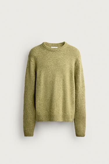 JERSEY RELAXED FIT ESTRUCTURA - Oliva de Zara