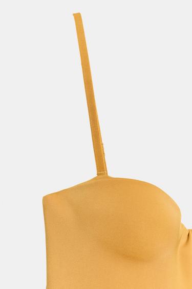 SHORT STRAPPY DRESS - Dark yellow by Zara - Image 10