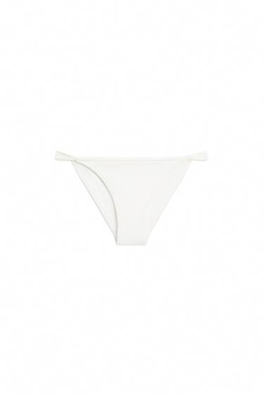 Gathered bikini bottoms — Oyster-white 1
