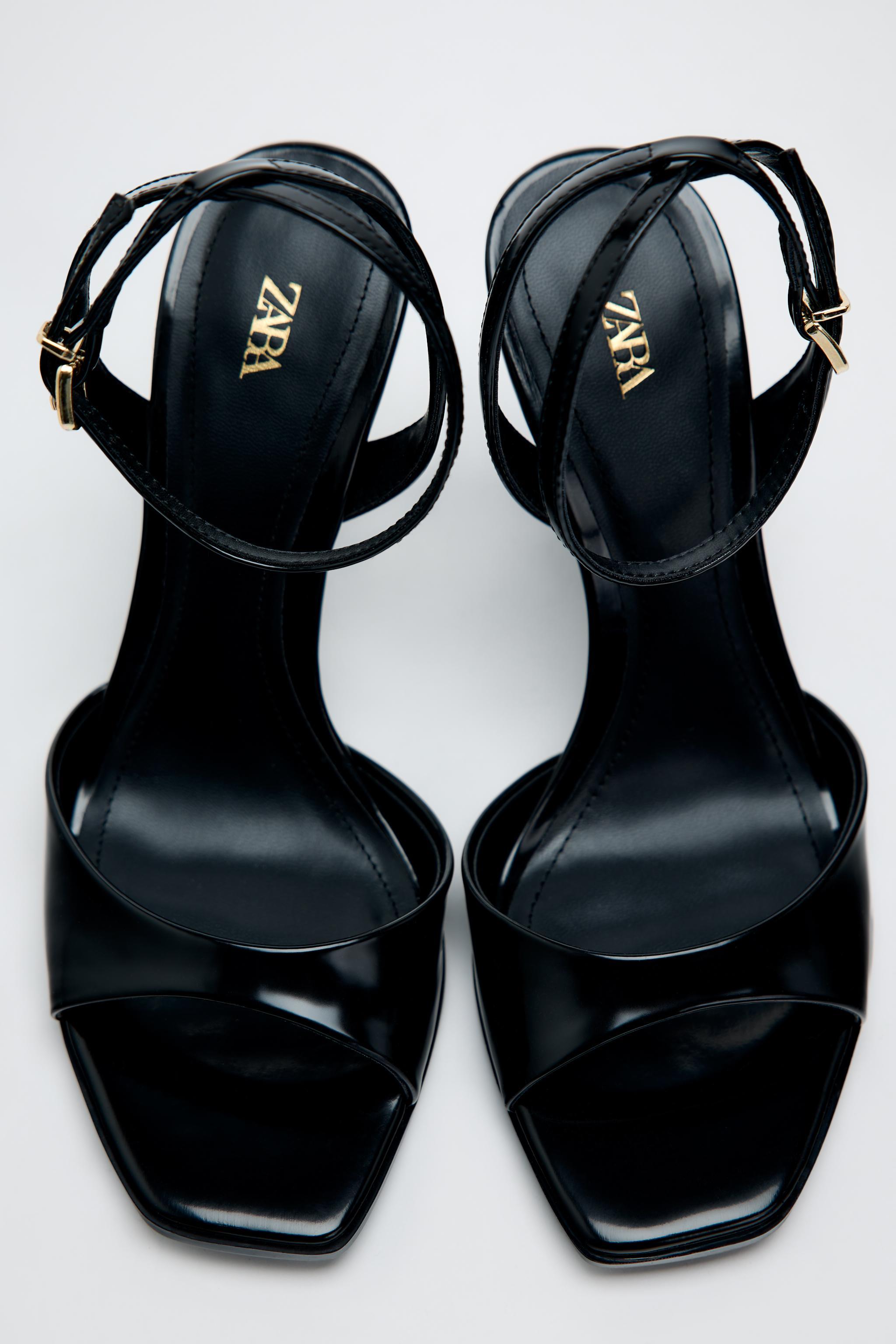 Black strappy heels zara hotsell