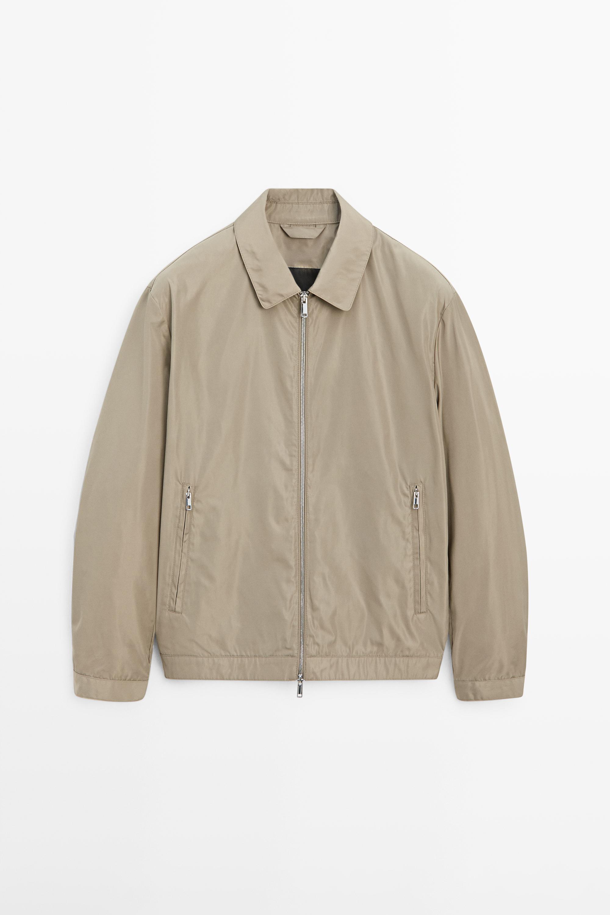 Short technical fabric jacket — Mink