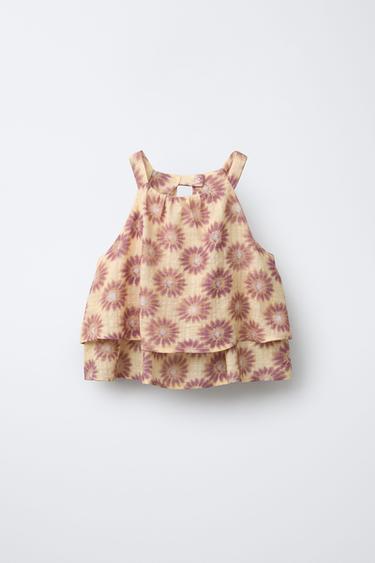SUN PRINT HALTER NECK TOP - Multicoloured by Zara - Image 0