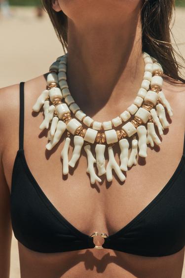 PACK COLLARES PIEDRAS RESINA - Crudo de Zara