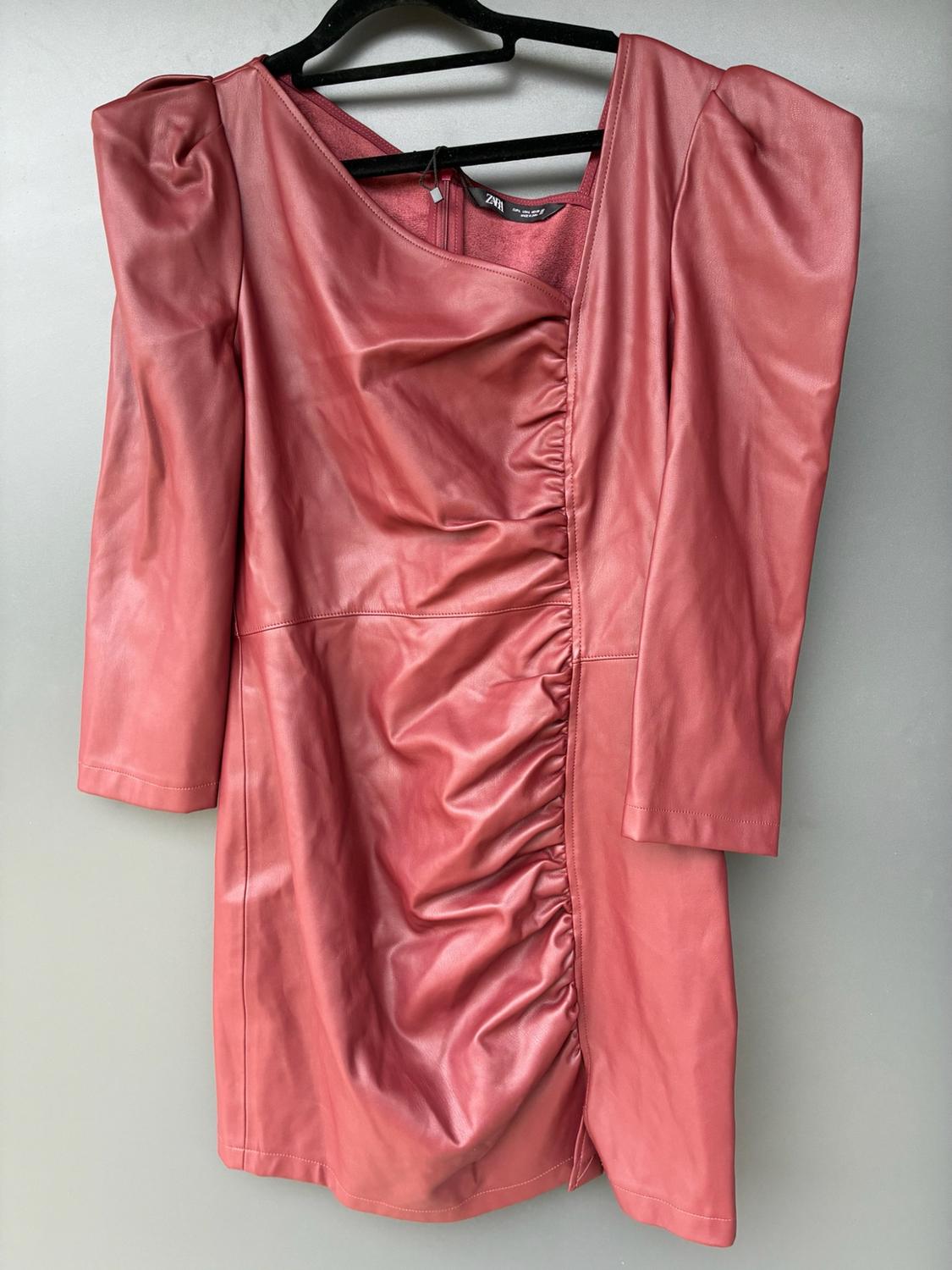 FAUX LEATHER MINI DRESS - Image 3