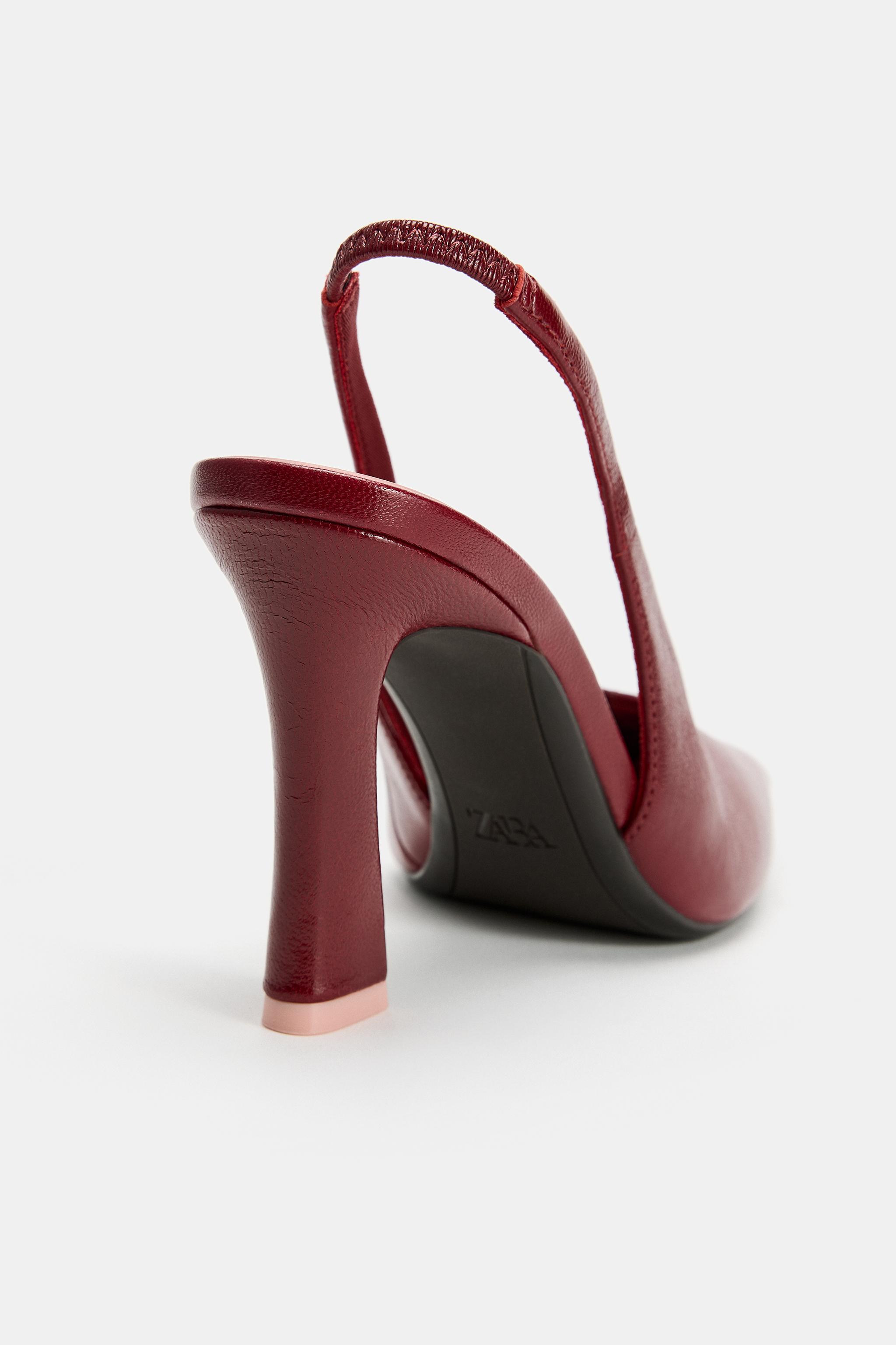 Женские туфли Zara LEATHER HEELS — фото 4