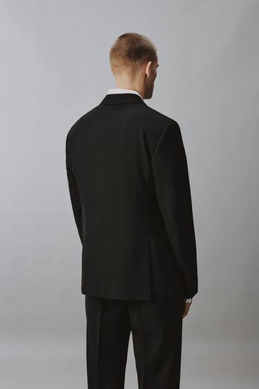 DOUBLE-BREASTED TUXEDO-STYLE BLAZER - Black by Zara - Image 2