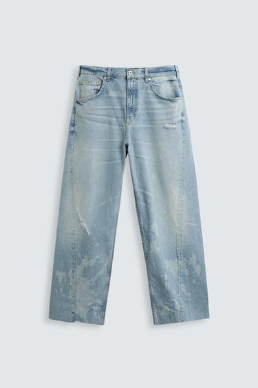 BAGGY FIT JEANS WITH SEAMS - Light blue by Zara