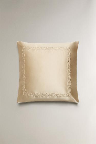 LEAF PRINT CUSHION COVER - Cava by Zara - Image 0