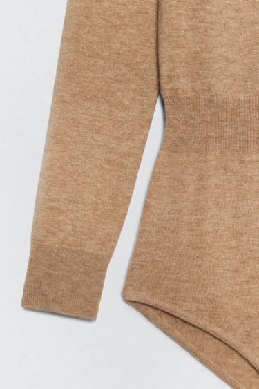 WOOL POLO NECK BODYSUIT SOSHIOTSUKI X ZARA - camel by Zara - Image 5