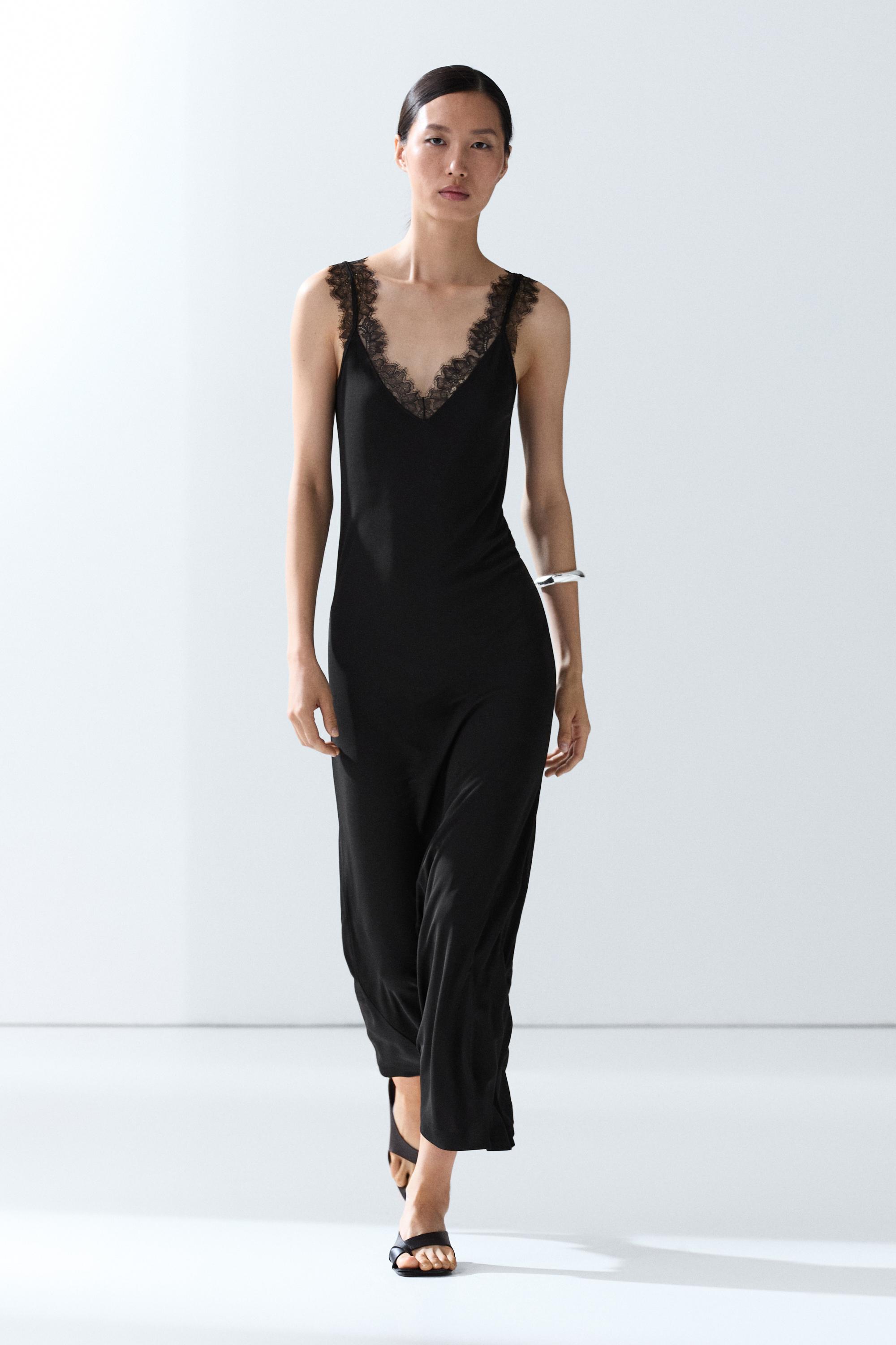black zara dresses Massimo Dutti Woman Ruching detail at the