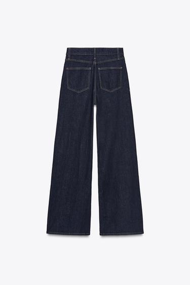 ZW COLLECTION HIGH-WAIST WIDE-LEG JEANS - Blue by Zara - Image 6